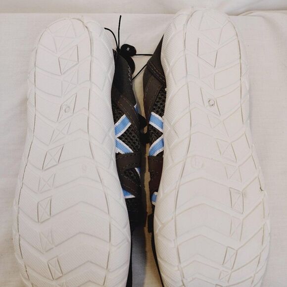 Wave Zone Seaside Charcoal Water Shoe Sock Grey/White/Blue Womens 8 M - Picture 11 of 11